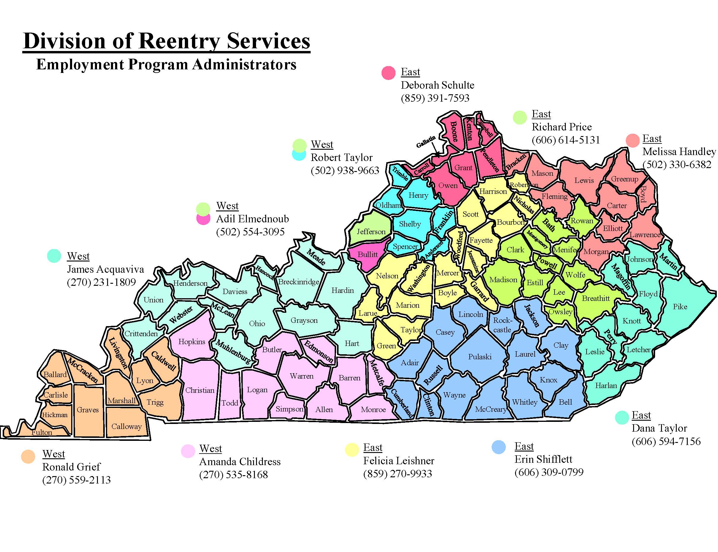 Reentry Employment Administrators - Department of Corrections